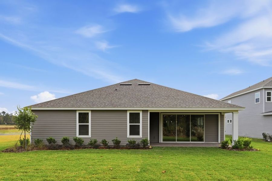 Exterior details and patio area of a home in Headwaters at Lofton Creek, Yulee (Image 3). Exterior details and patio area of a home in Headwaters at Lofton Creek, Yulee (Image 3).