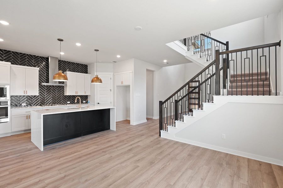 Furnished interior view inside a new home in Wolf Ranch, Georgetown (Image 6).