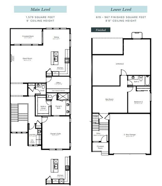 2D floor plan layout for the The Lindsey by BLVD Builders in Hillside at Castle Rock, Castle Rock, CO (Image 2). 2D floor plan layout for the The Lindsey by BLVD Builders in Hillside at Castle Rock, Castle Rock, CO (Image 2).