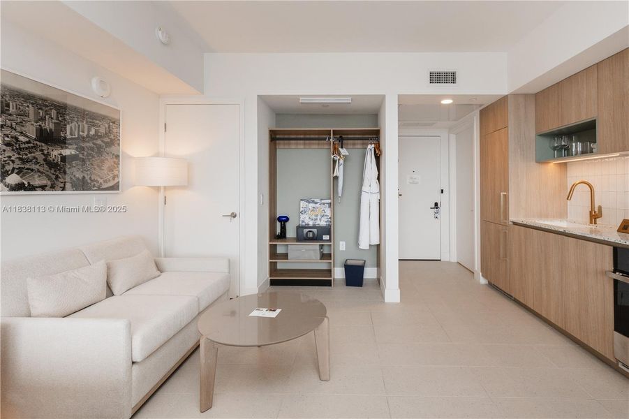 Furnished interior view inside a new home in Gale Hotel & Residences Miami (former Natiivo), Miami (Image 43).