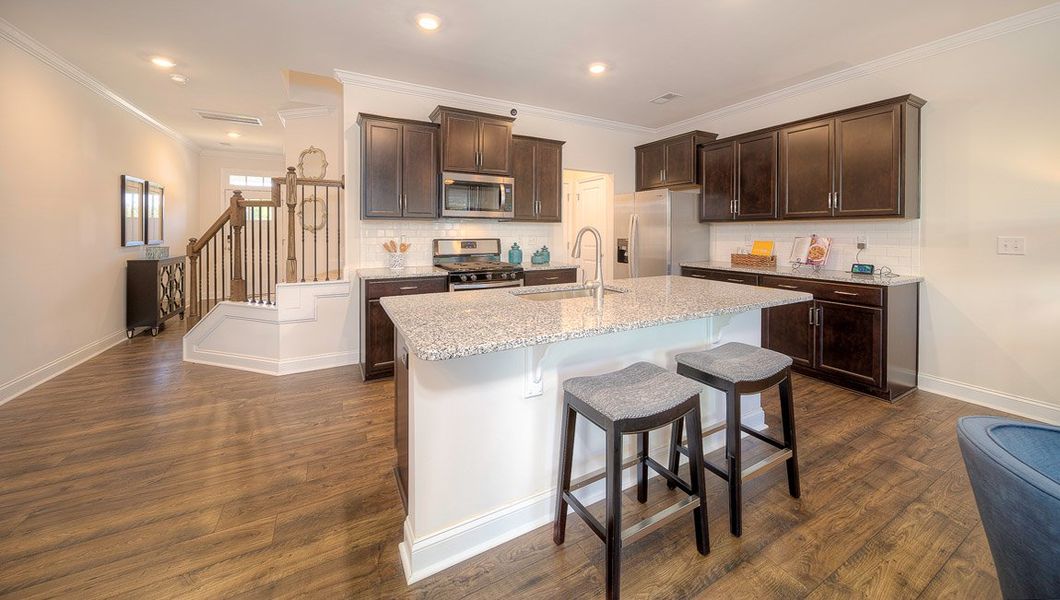 Representative furnished interior of a home built from the Lansing by D.R. Horton in Townes at Tap Root Farms, Fletcher (Image 6).