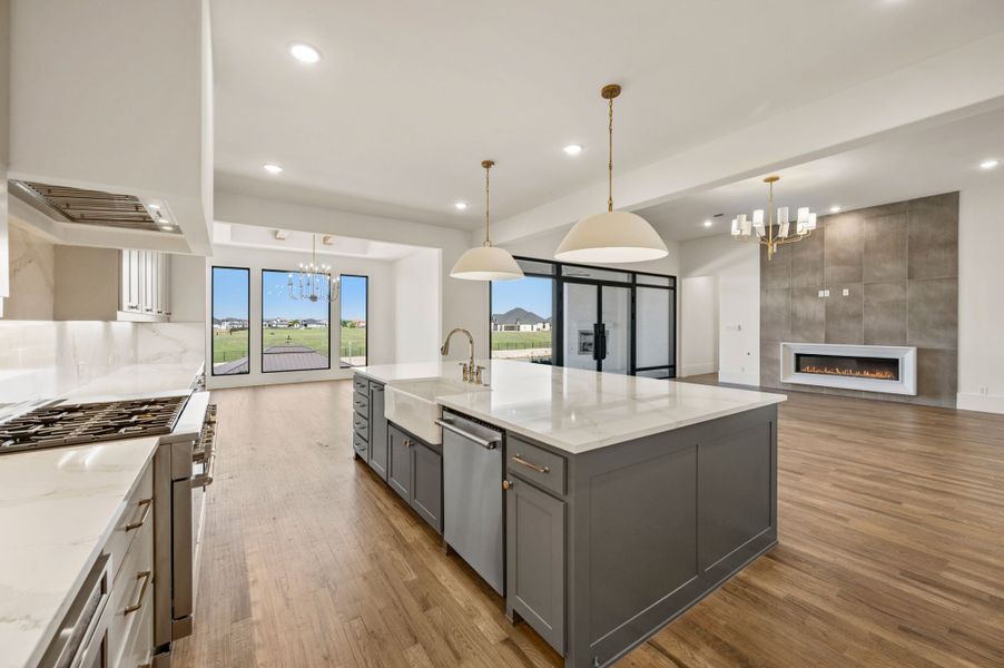 Furnished interior view inside a new home in The Resort on Eagle Mt. Lake, Fort Worth (Image 10).