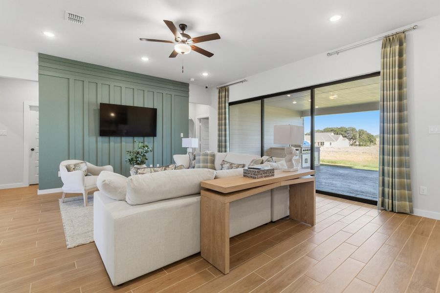 Representative furnished interior of a home built from the Lubbock by First America Homes in Villas Las Flores, Floresville (Image 9).