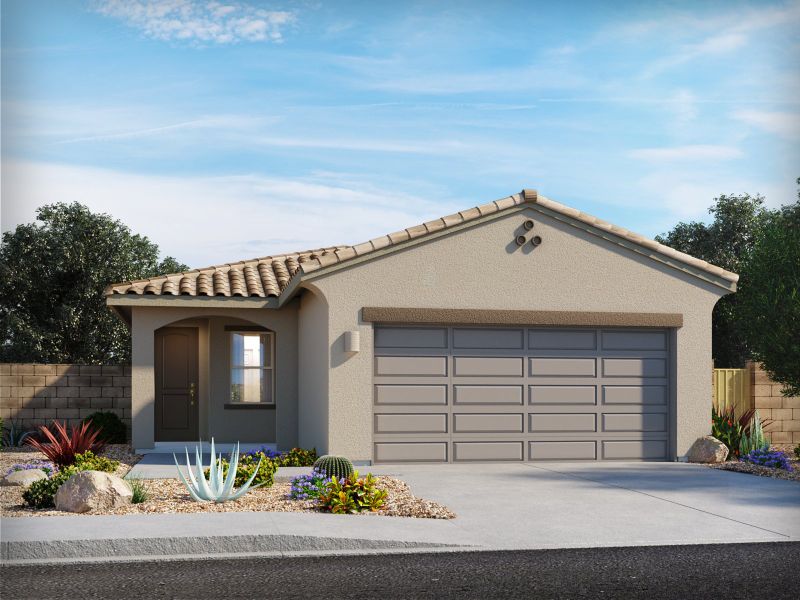 Representative exterior photo of a completed home built from the Magnolia by Meritage Homes in Las Patrias at Star Valley II, Tucson, AZ (Image 9). Representative exterior photo of a completed home built from the Magnolia by Meritage Homes in Las Patrias at Star Valley II, Tucson, AZ (Image 9).