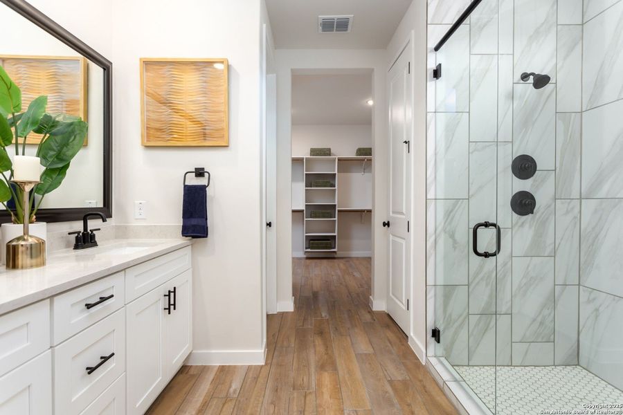 Furnished interior view inside a new home in Hunter's Ranch, San Antonio (Image 11).