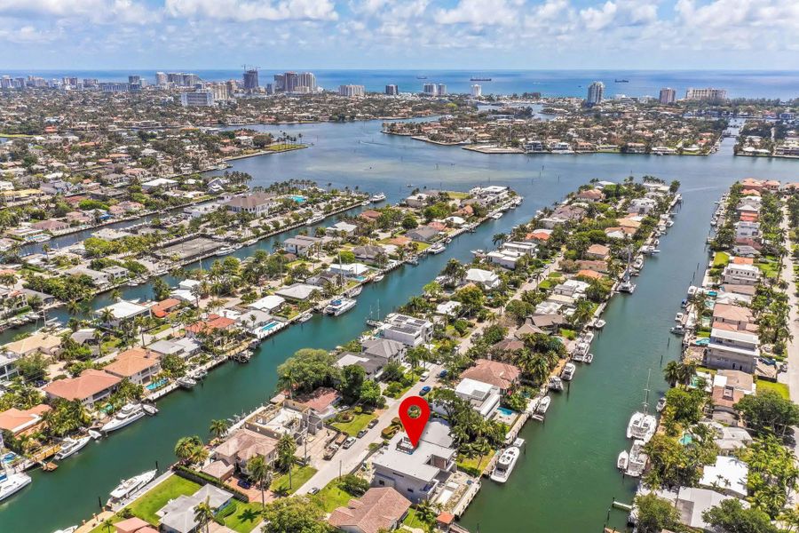 Northeast View of Intracoastal Sandbar and Atlantic Ocean