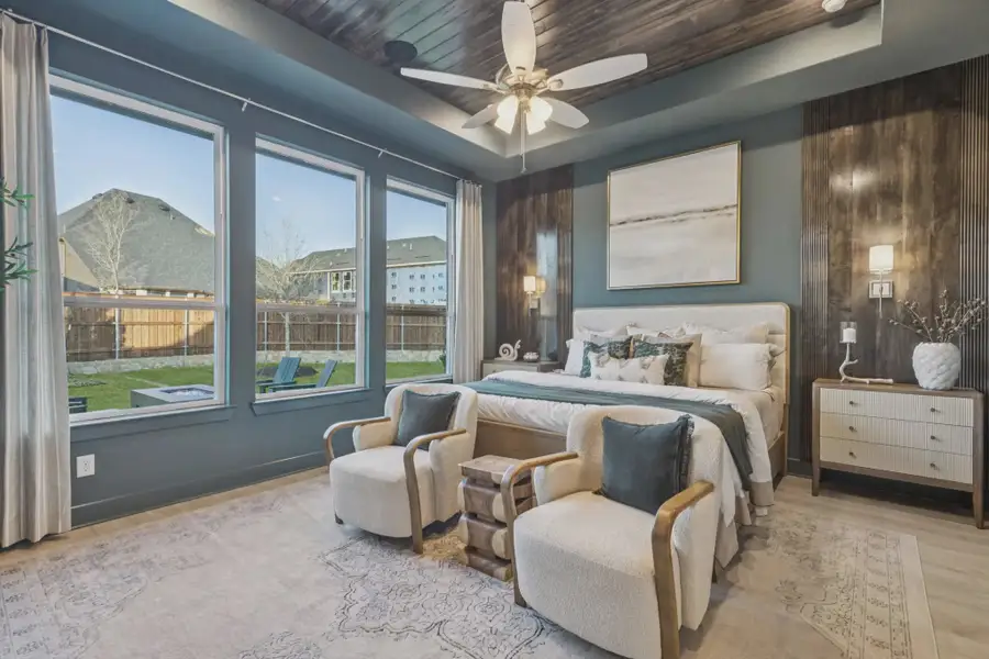 Representative furnished interior of a home built from the Sweetwater II by Chesmar Homes in Trinity Falls, McKinney (Image 8).