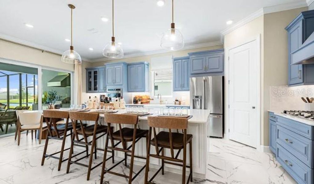 Furnished interior view inside a new home in Esplanade at Starling, Punta Gorda (Image 10).