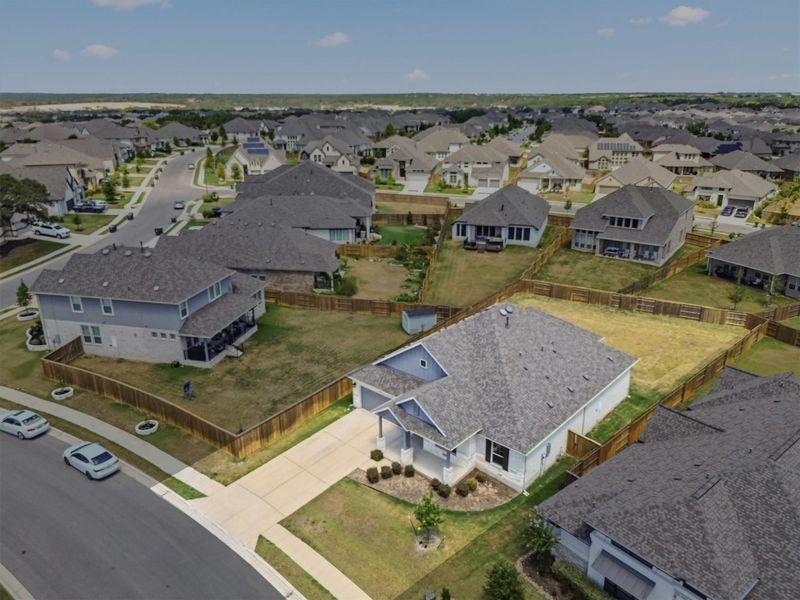 Aerial view of residential area Aerial view of residential area