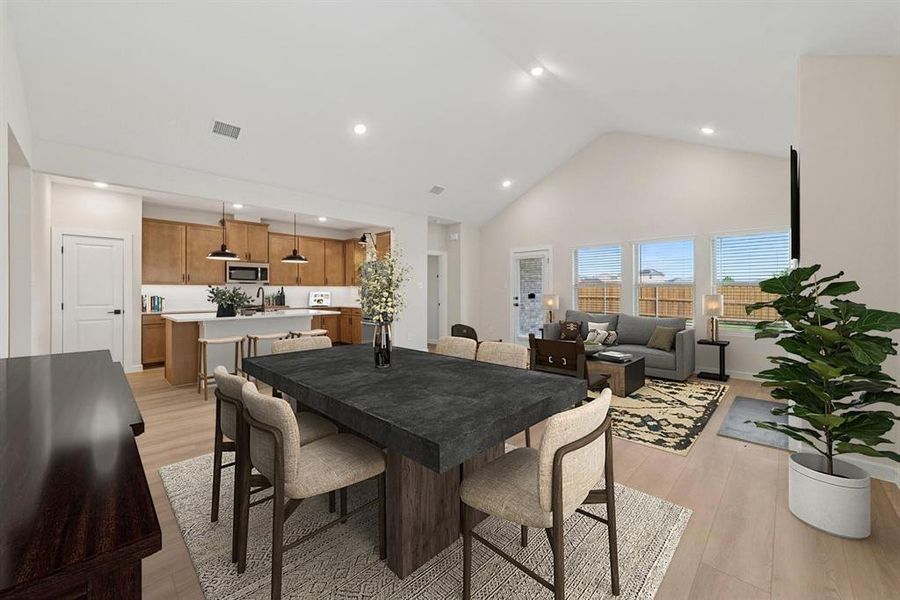 Furnished interior view inside a new home in Aspire at Noble Ridge, Howe (Image 8).