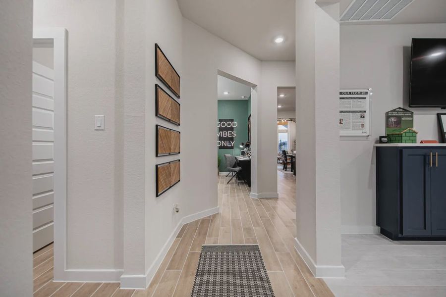 Furnished interior view inside a new home in Stream Waters, Buda (Image 5).