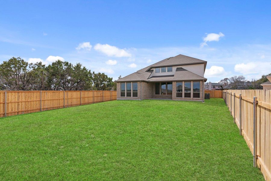 Rear of Home and Private Backyard