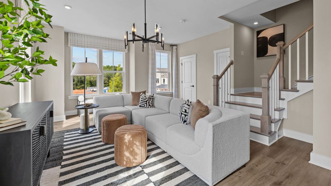 The Landon Plan at River District by DRB Homes in Charlotte, NC-  Living Area