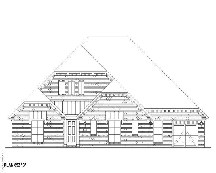 Plan 852 Elevation B Plan 852 Elevation B