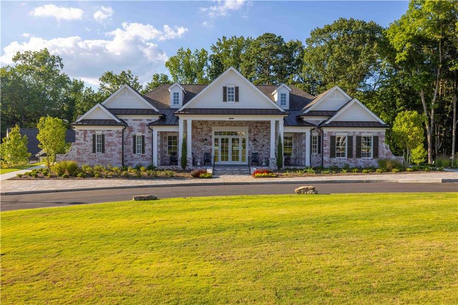 Front exterior of a new home in , Peachtree Corners, GA, highlighting curb appeal (Image 20).