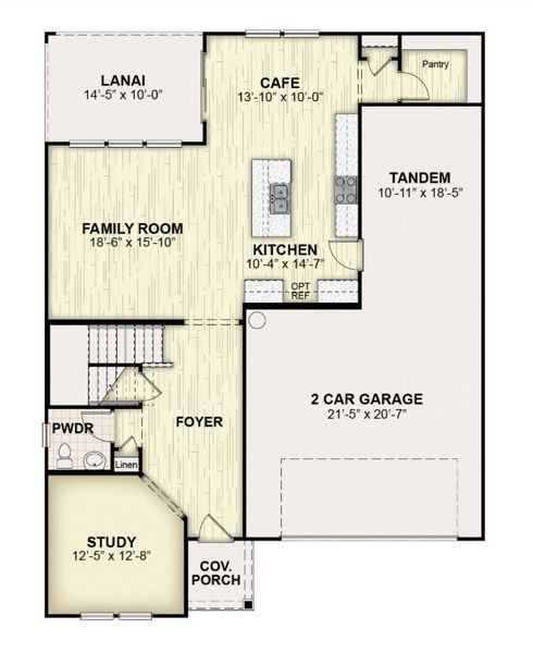 2D floor plan layout for the Merritt by Rockwell Homes in Grassmere, Zellwood, FL (Image 3). 2D floor plan layout for the Merritt by Rockwell Homes in Grassmere, Zellwood, FL (Image 3).