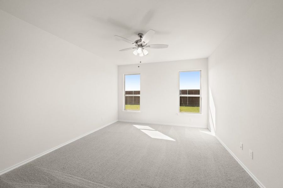 Front exterior of a new home in Myrtle Creek, Waxahachie, TX, highlighting curb appeal (Image 16). Front exterior of a new home in Myrtle Creek, Waxahachie, TX, highlighting curb appeal (Image 16).