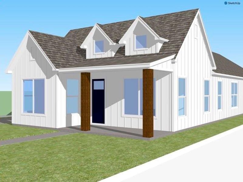 Exterior rendering of this home design in , Waco, TX (Image 2).