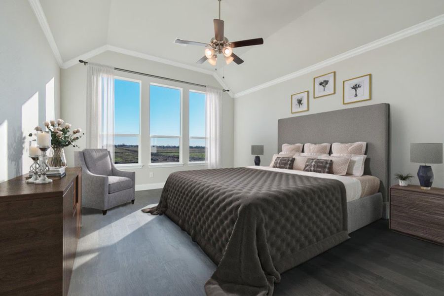 Primary Bedroom | Concept 2623 at The Meadows in Gunter, TX by Landsea Homes