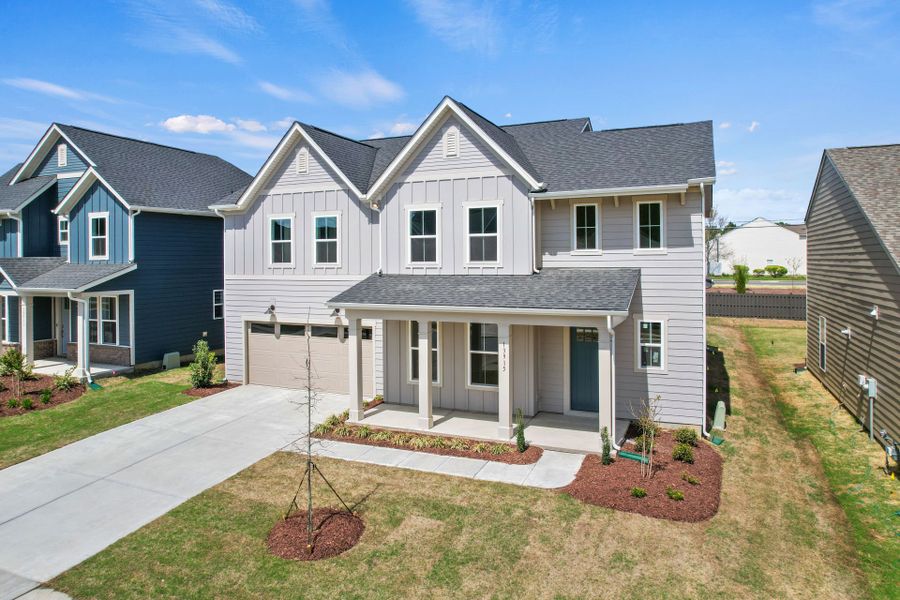 Representative exterior photo of a completed home built from the Montadale by Pulte Homes in Parkside Crossing, Charlotte, NC (Image 24). Representative exterior photo of a completed home built from the Montadale by Pulte Homes in Parkside Crossing, Charlotte, NC (Image 24).