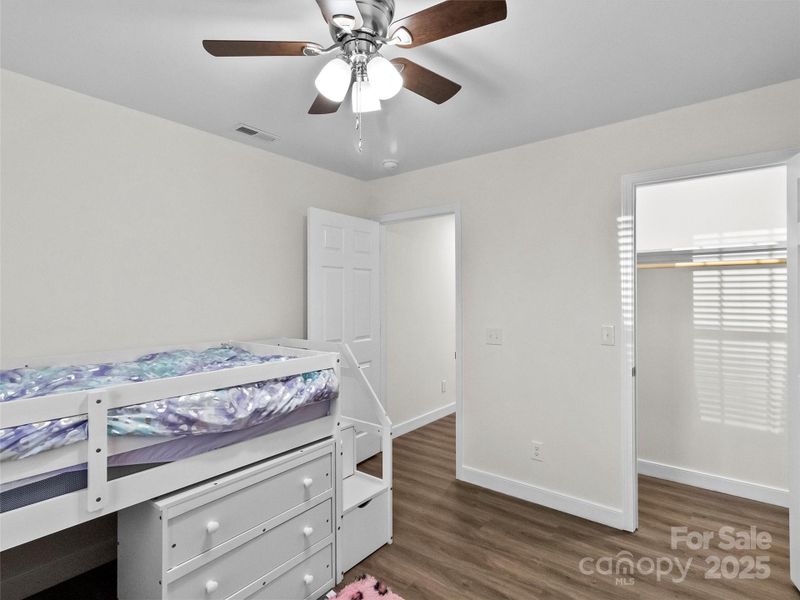 The 3rd Roomy Bedroom (with Childs Loft Bed, Dresser, Desk, and Bookcase (that may convey with an appropriate offer)