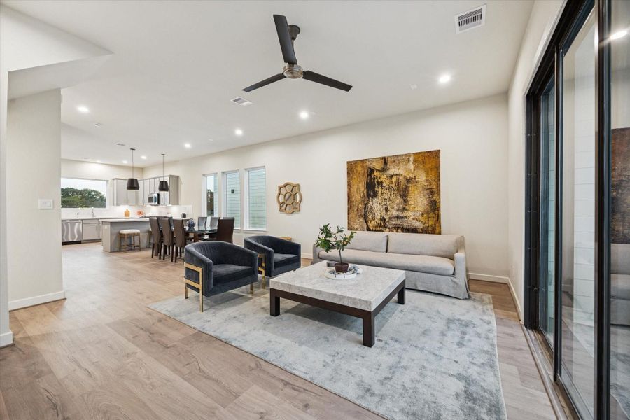 Furnished interior view inside a new home in Willowbend Point, Houston (Image 12).