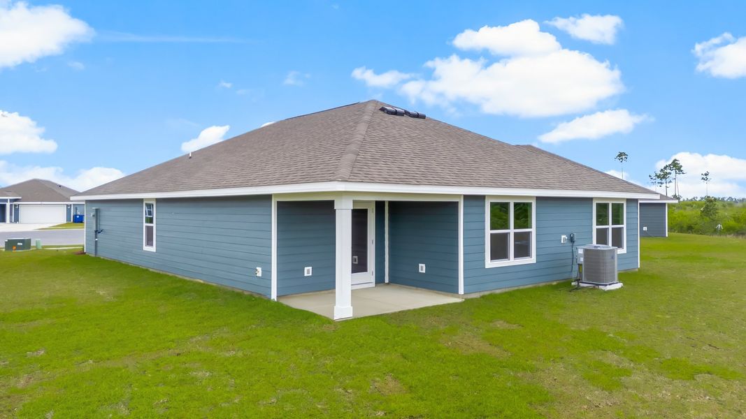 Representative exterior photo of a completed home built from the The Cali by D.R. Horton in Liberty, Panama City, FL (Image 26).