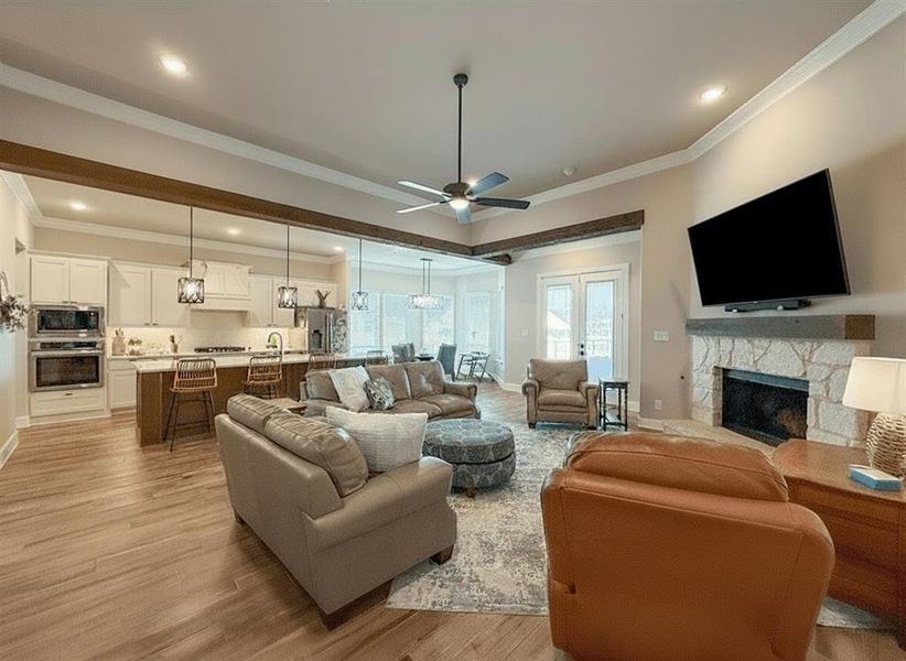 Furnished interior view inside a new home in Rocky Top, Krum (Image 9).