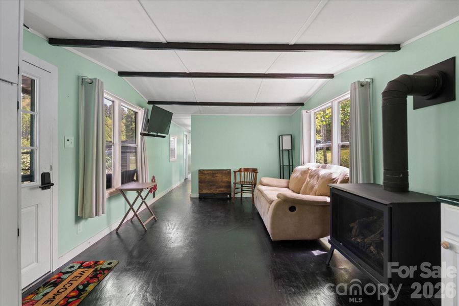Open living area allows for entertaining.