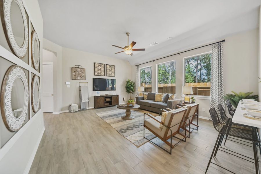 Representative furnished interior of a home built from the Marshall by Chesmar Homes in Stream Waters, Buda (Image 6).
