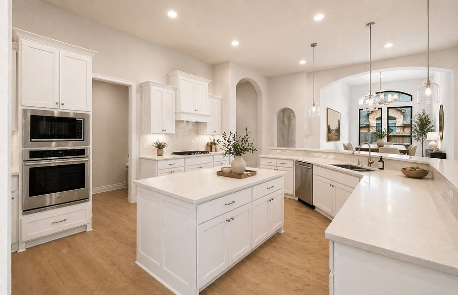 Furnished interior view inside a new home in The Woodlands Hills 65′, Willis (Image 6).