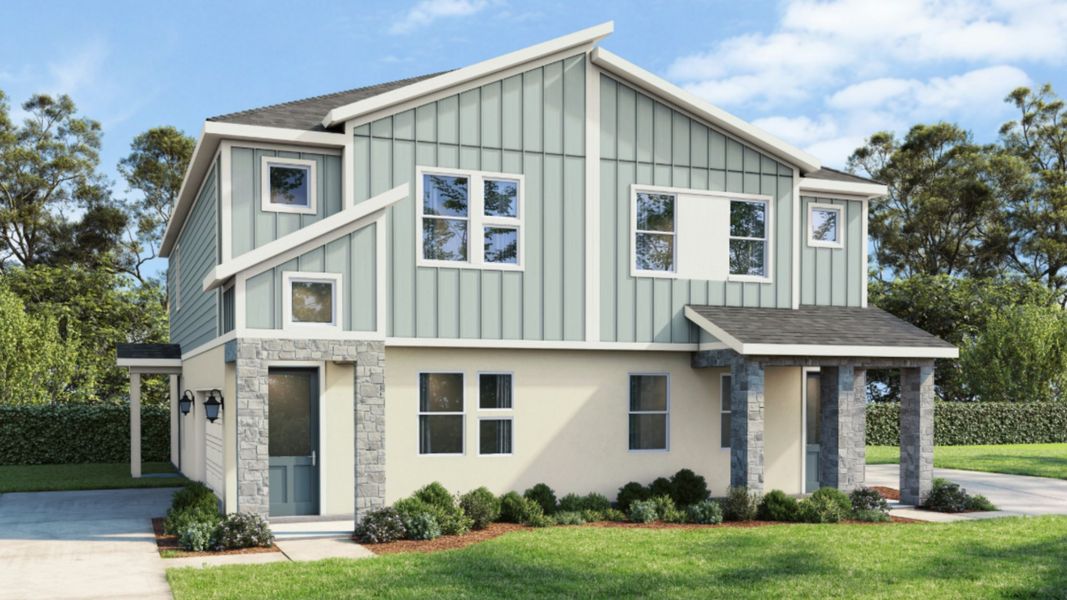 Representative exterior photo of a completed home built from the Sequoia by DRB Homes in The Brooke, Brandon, FL (Image 20).