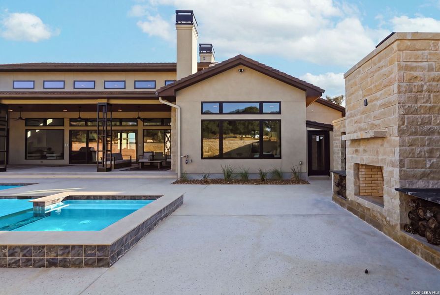 Exterior details and patio area of a home in , Boerne (Image 26).