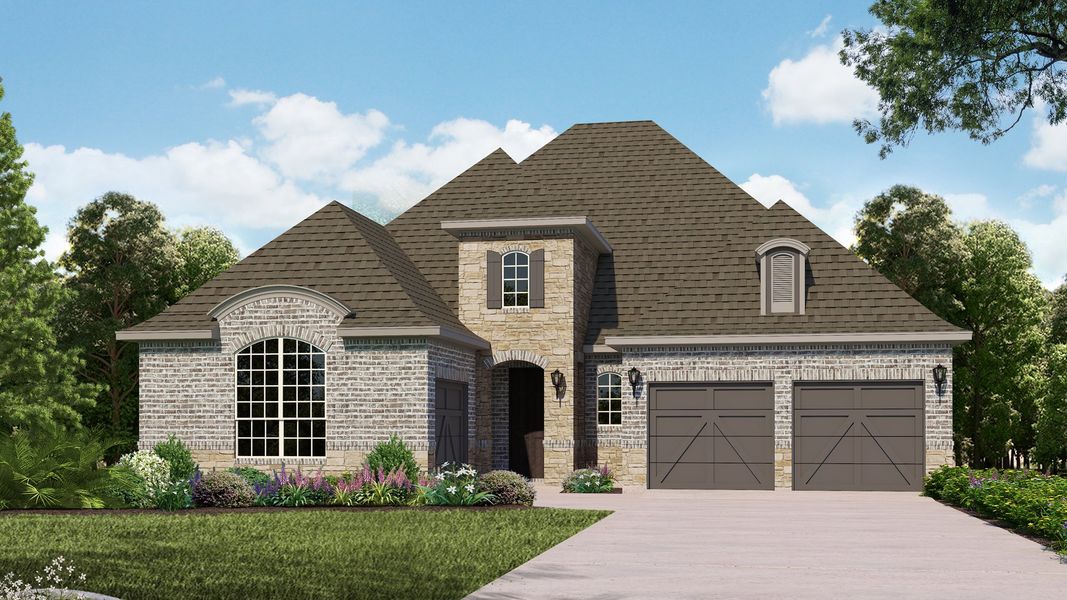 Plan 1631 Elevation F with Stone