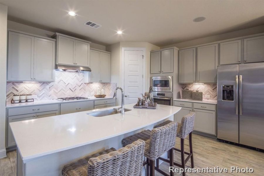 Representative furnished interior of a home built from the Oaks 2512 by Brohn Homes in Oaks at San Gabriel, Georgetown (Image 9).