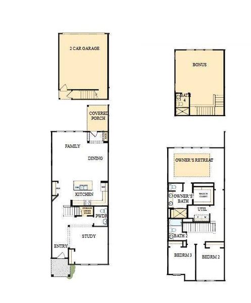 2D floor plan layout of this home in North Creek Village, Huntersville, NC (Image 2). 2D floor plan layout of this home in North Creek Village, Huntersville, NC (Image 2).