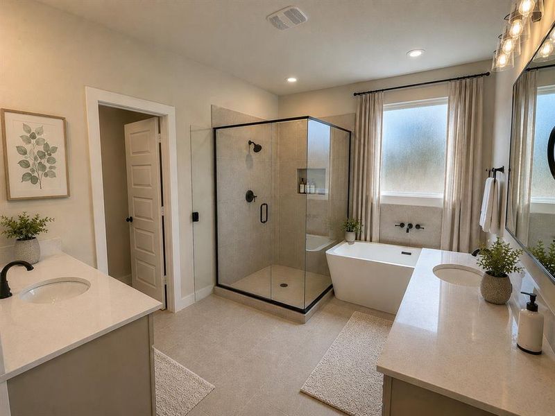 Virtually staged contemporary bathroom Virtually staged contemporary bathroom