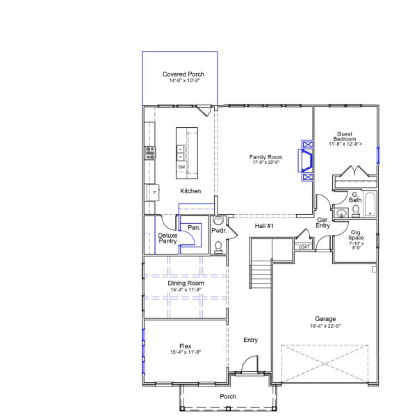 2D floor plan layout of this home in Pebble Branch, Chapin, SC (Image 2).