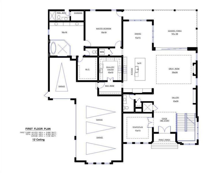 2D floor plan layout of this home in , Marietta, GA (Image 4).