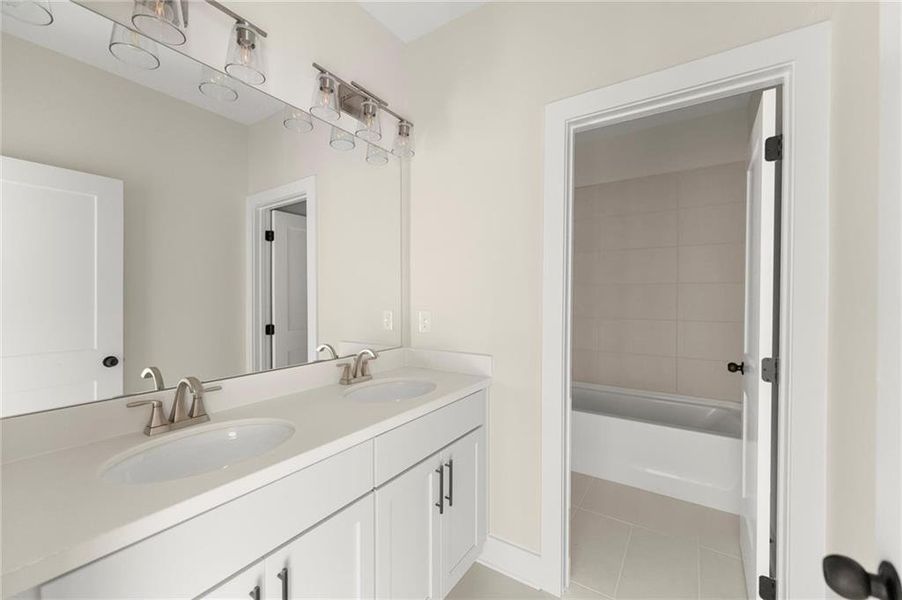 Furnished interior view inside a new home in Hillgrove Preserve, Powder Springs (Image 7).