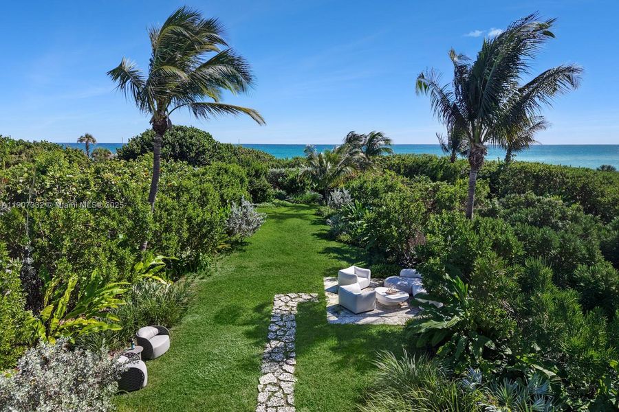 Exterior details and patio area of a home in , Miami Beach (Image 4). Exterior details and patio area of a home in , Miami Beach (Image 4).