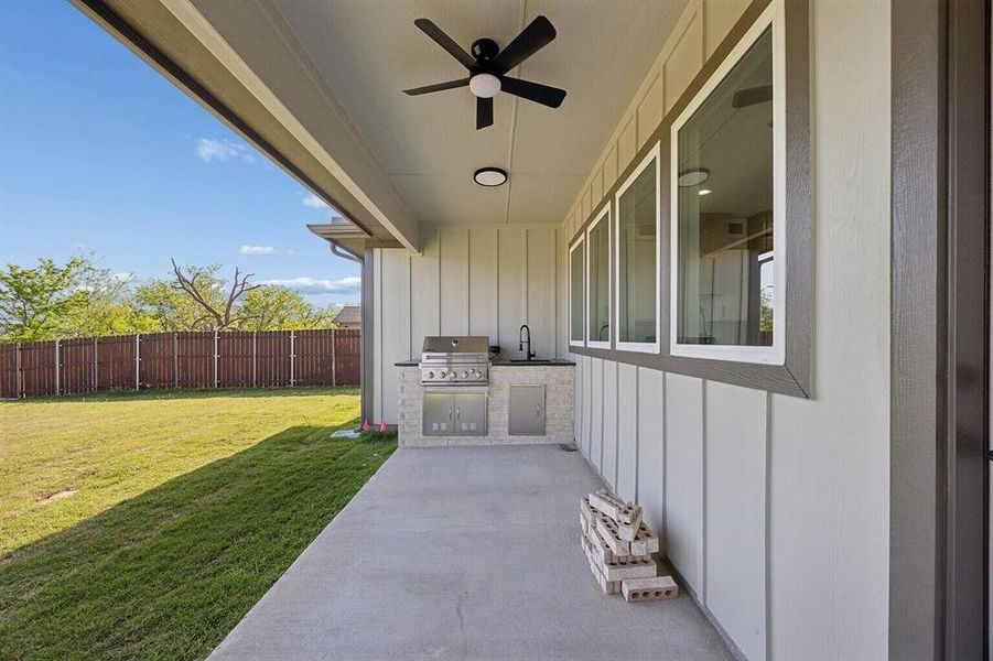 Exterior details and patio area of a home in , Sherman (Image 4). Exterior details and patio area of a home in , Sherman (Image 4).