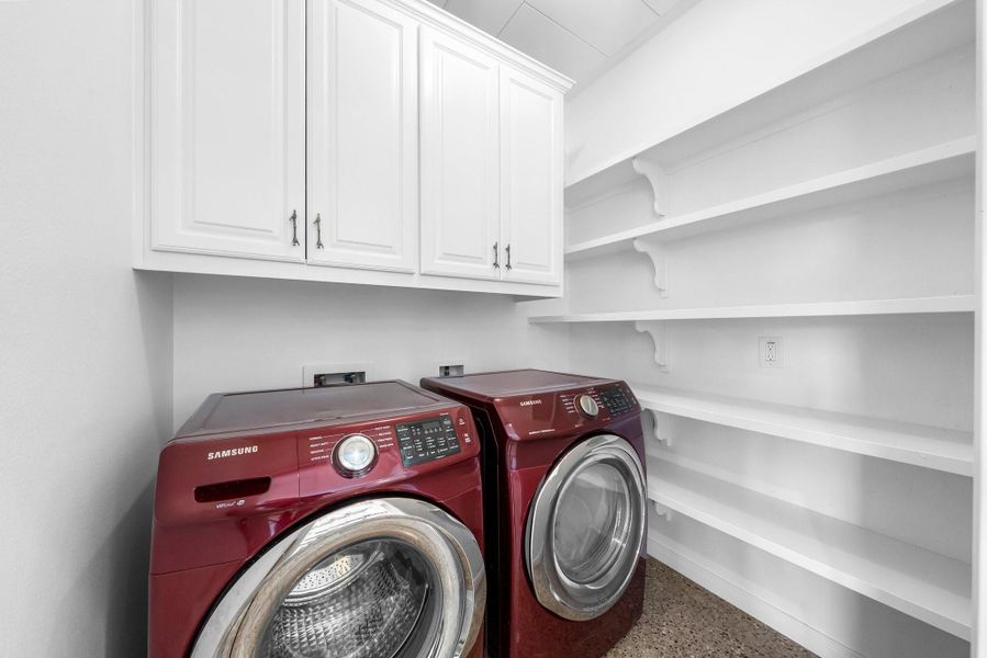 ADU laundry room on the main floor.