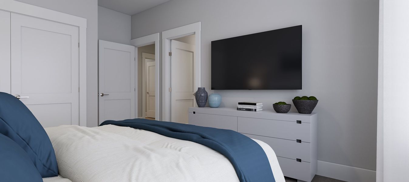 Representative furnished interior of a home built from the Willow by Baker Residential in Atwater Station - Village Collection, Fuquay Varina (Image 27).