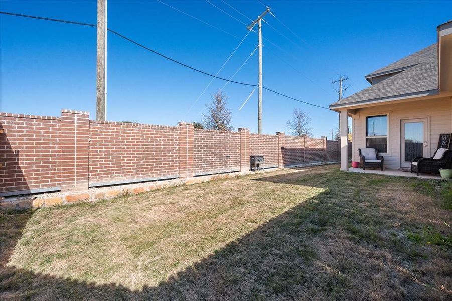 View of yard featuring a patio