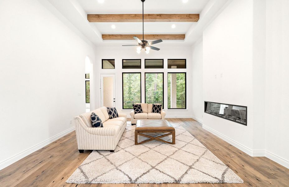 Furnished interior view inside a new home in Bridgeland 60′, Cypress (Image 7).