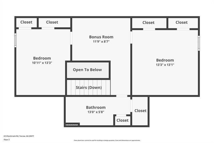 2D floor plan layout of this home in , Toccoa, GA (Image 3).