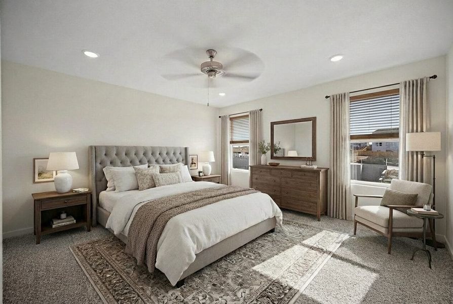 Furnished interior view inside a new home in Ridge at Lorson Ranch, Colorado Springs (Image 16).