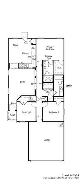 2D floor plan layout of this home in Preserve at Culebra - Heritage Collection, San Antonio, TX (Image 4).