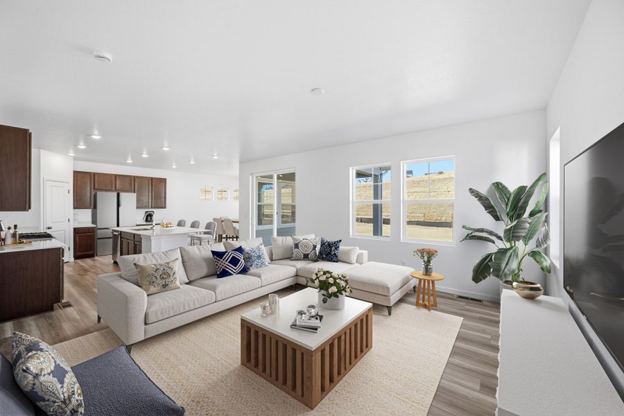 Furnished interior view inside a new home in The Town Collection at Independence, Elizabeth (Image 3).